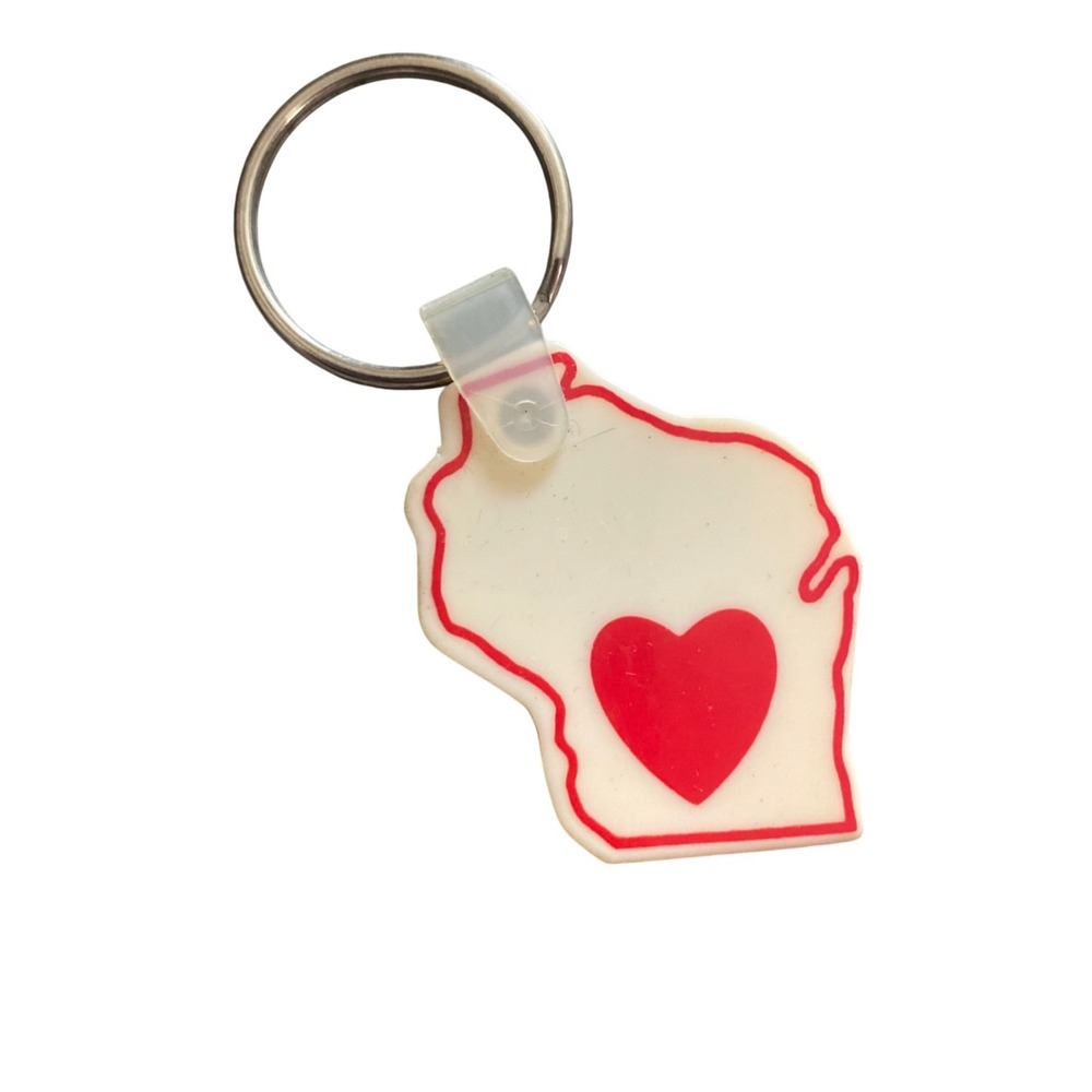 Vintage 1985 Edgewater Generating Station Unit 5 Wisconsin Heart Keychain